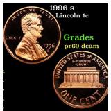 1996-s Proof Lincoln Cent 1c Grades GEM++ Proof De