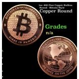 1oz .999 Fine Copper Bullion Round - Bitcoin Style