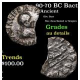 90-70 BC Bactria, Indo-Greek, Hermaios Soter Silve