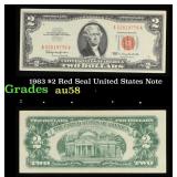 1963 $2 Red Seal United States Note Grades Choice
