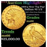 ***Major Highlight*** 1909-p Gold Indian Quarter E