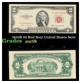 1953B $2 Red Seal United States Note Grades Choice