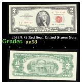 1963A $2 Red Seal United States Note Grades Choice