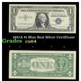 1957A $1 Blue Seal Silver Certificate Grades Choic