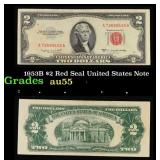 1953B $2 Red Seal United States Note Grades Choice