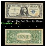 1957A $1 Blue Seal Silver Certificate Grades vf++