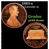 1983-s Proof Lincoln Cent 1c Grades GEM++ Proof De