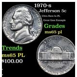 1970-s Jefferson Nickel 5c Grades GEM Unc PL