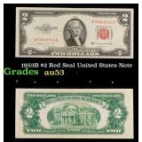 1953B $2 Red Seal United States Note Grades Select