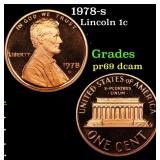 1978-s Proof Lincoln Cent 1c Grades GEM++ Proof De
