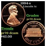 1994-s Proof Lincoln Cent 1c GEM++ Proof Deep Came
