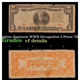 1942 Philippines Japanese WWII Occupation 5 Pesos