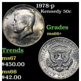 1978-p Kennedy Half Dollar 50c Grades GEM++ Unc