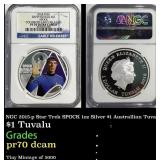 NGC NGC 2015-p Star Trek SPOCK 1oz Silver $1 Austr