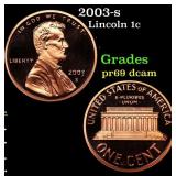 2003-s Proof Lincoln Cent 1c Grades GEM++ Proof De