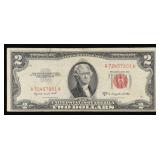 1953B $2 Red Seal United States Note Grades vf++