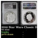 NGC  2016 Star Wars Classic Darth Vader 1oz Silver