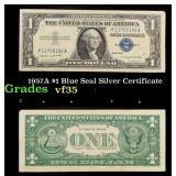 1957A $1 Blue Seal Silver Certificate Grades vf++