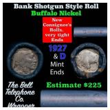 Buffalo Nickel Shotgun Roll in Old Bank Style 