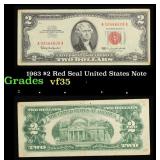 1963 $2 Red Seal United States Note Grades vf++