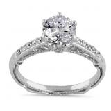 N Decadence Sterling SIlver Round Cut Full PAve En