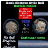 Buffalo Nickel Shotgun Roll in Old Bank Style 