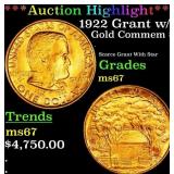 *Highlight* 1922 Grant w/Star Gold Commem Dollar 1