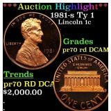 *Highlight* 1981-s Ty 1 Proof Lincoln Cent 1c pr70