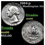 1984-p Washington Quarter 25c Grades GEM+ Unc