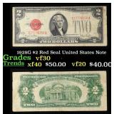1928G $2 Red Seal United States Note Grades vf++