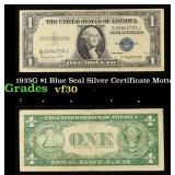 1935G $1 Blue Seal Silver Certificate Grades vf++