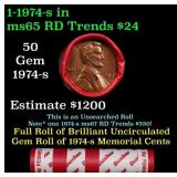 BU Shotgun Lincoln 1c roll, 1974-s 50 pcs Dunbar W