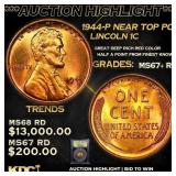 ***Auction Highlight*** 1944-p Lincoln Cent Near T
