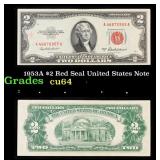 1953A $2 Red Seal United States Note Grades Choice