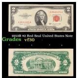 1953B $2 Red Seal United States Note Grades vf++