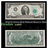 1976 $2 Green Seal Federal Reserve Note Grades Sel