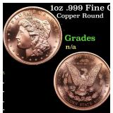 1oz .999 Fine Copper Bullion Round - Morgan Dollar