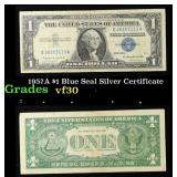 1957A $1 Blue Seal Silver Certificate Grades vf++