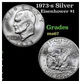 1973-s Silver Eisenhower Dollar 1 Grades GEM++ Unc