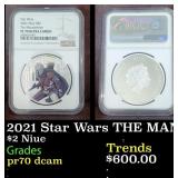 NGC  2021 Star Wars THE MANDALORIAN 1oz .999 Silve