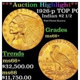 *Highlight* 1926-p Gold Indian Quarter Eagle TOP P