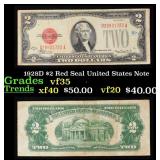 1928D $2 Red Seal United States Note Grades vf++