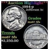 ***Auction Highlight*** 1984-p Jefferson Nickel 5c