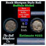 Buffalo Nickel Shotgun Roll in Old Bank Style 