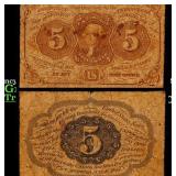 1862 US Fractional Currency 5c First Issue fr-1230