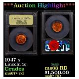 ***Auction Highlight*** 1947-s Lincoln Cent 1c GEM