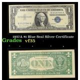 1957A $1 Blue Seal Silver Certificate Grades vf++