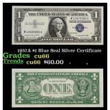 1957A $1 Blue Seal Silver Certificate Grades Gem+