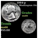 1984-p Washington Quarter 25c Grades GEM+ Unc