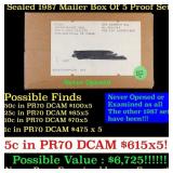 Original sealed box of 5x 1987 United States Mint